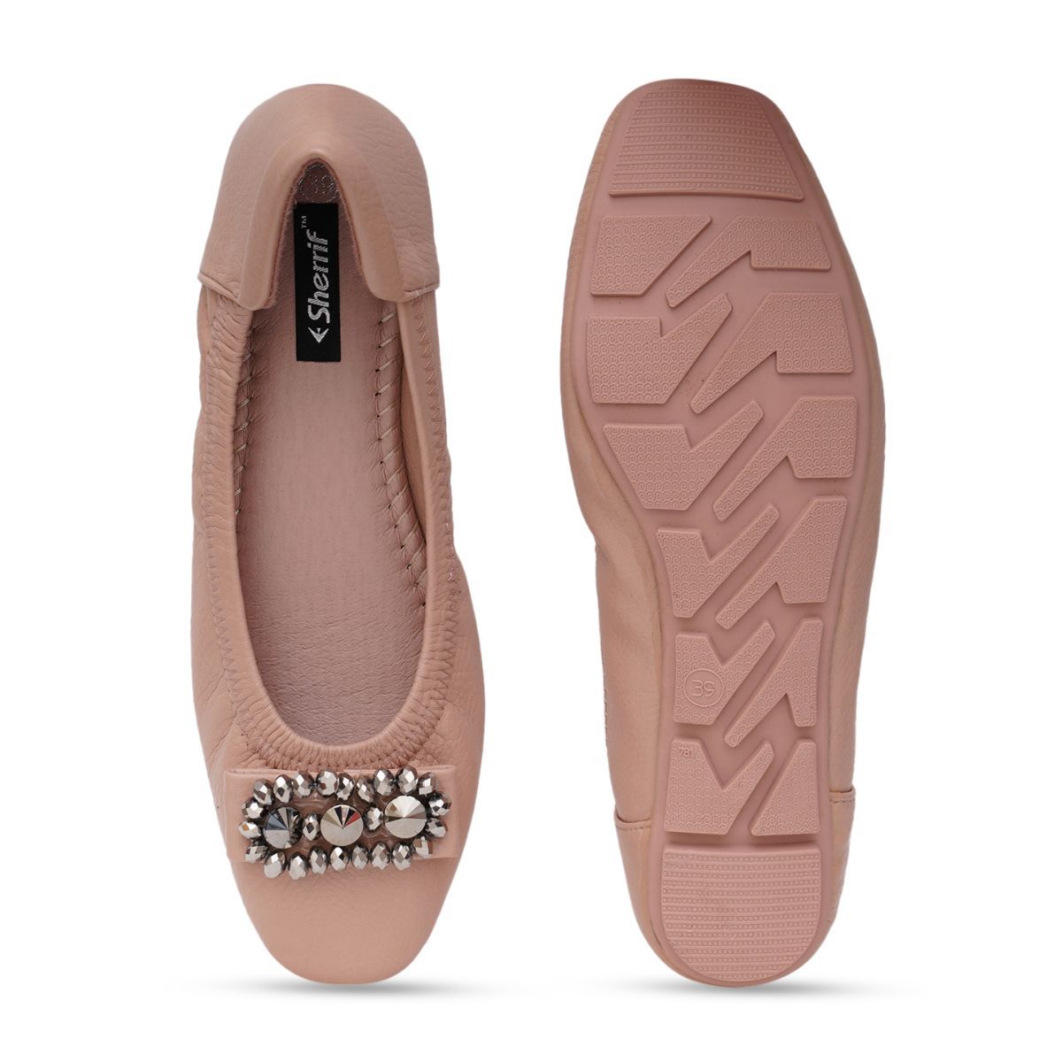 Buy Sherrif Shoes Women Nude Color Ballerinas Online