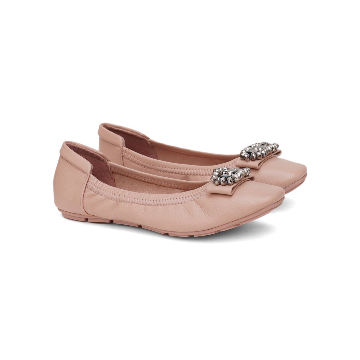 Buy Sherrif Shoes Women Nude Color Ballerinas Online