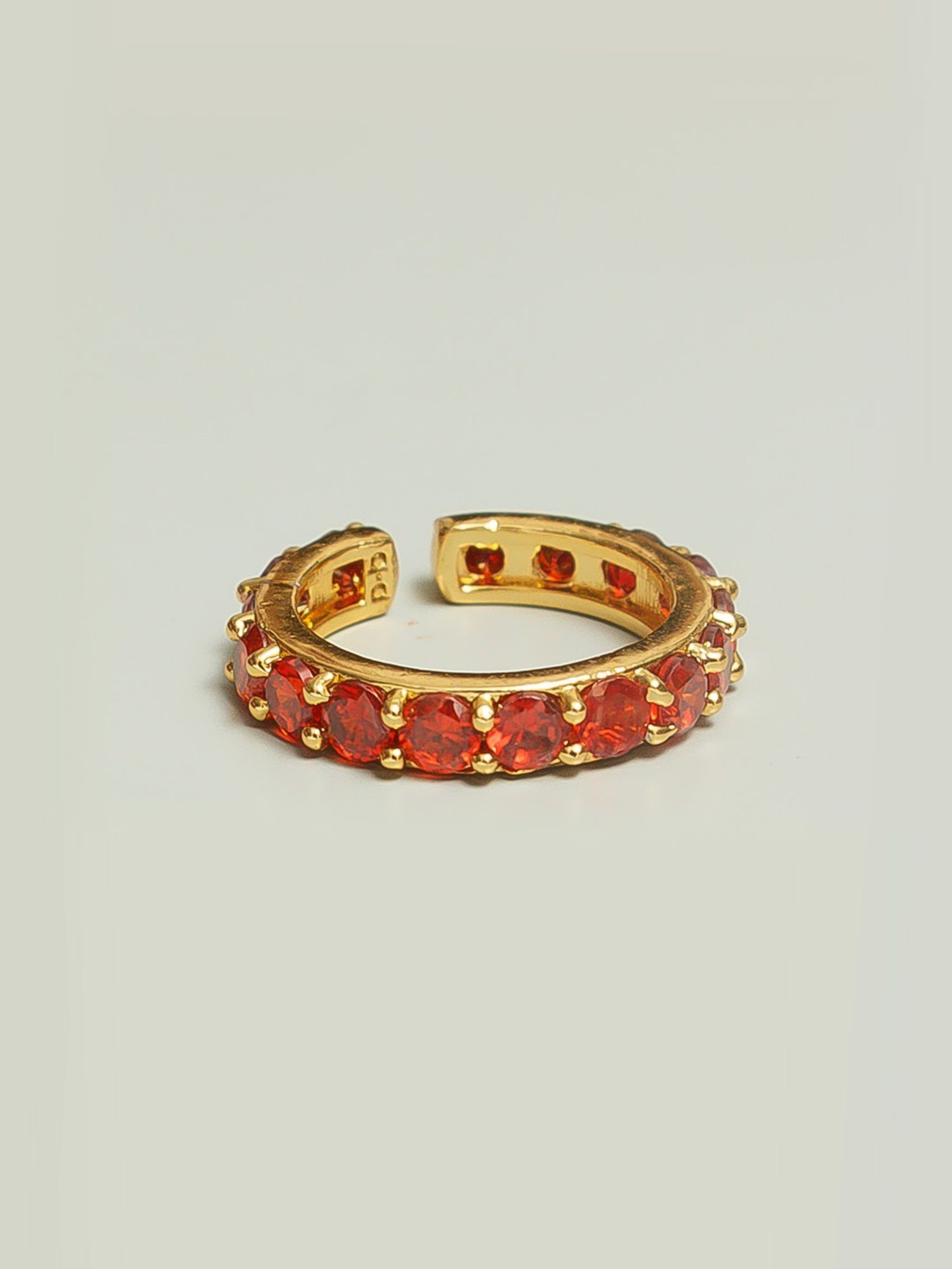 Pipa Bella By Nykaa Fashion Gold Toned Ring With Red Studs Buy Pipa