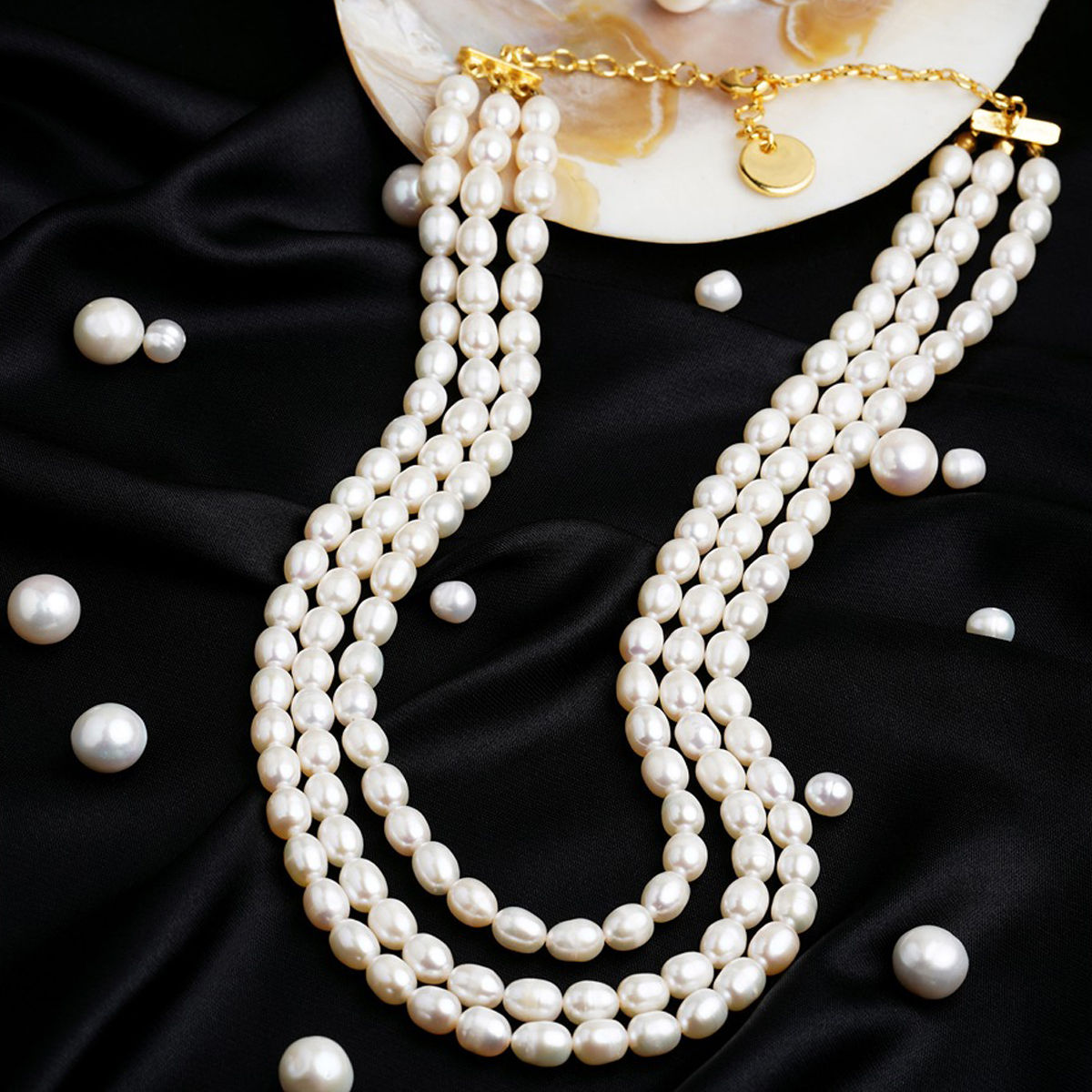 Buy Zaveri Pearls Off White Fresh Water Rice Pearls Aaa Quality