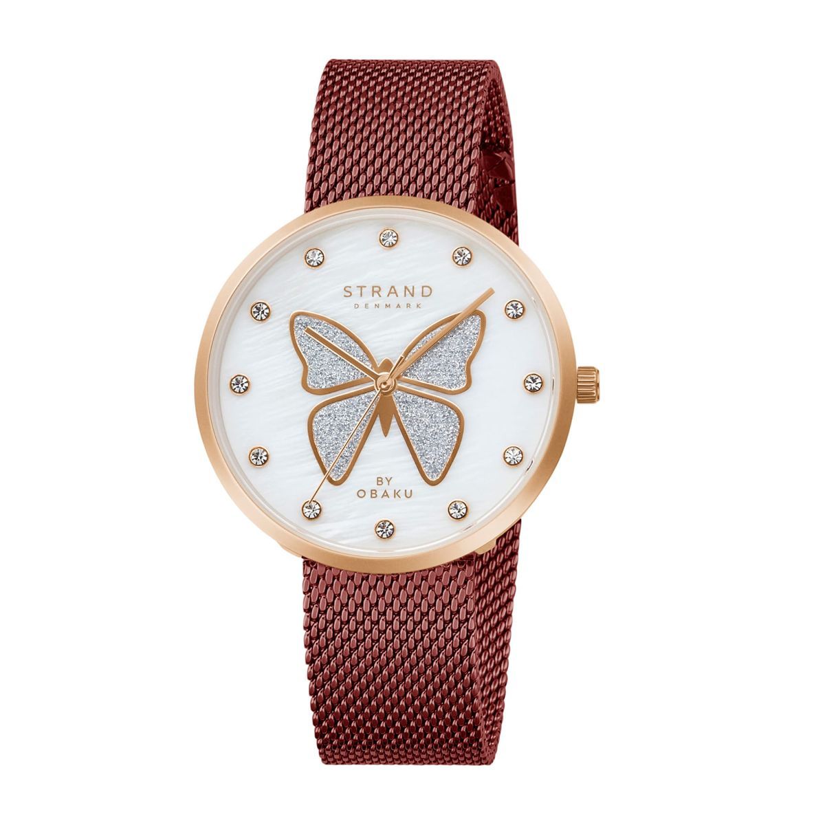 Buy Strand By Obaku Glitter Butterfly Silver Dial Quartz Watch For