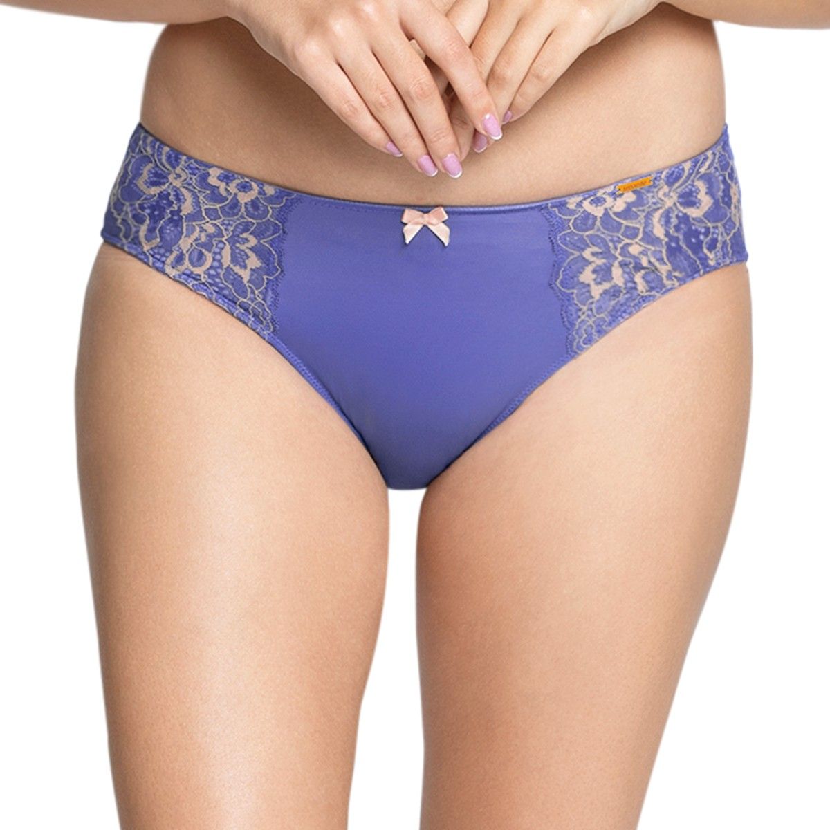 Amante Lace Three Fourth Coverage Low Rise Bikini Panty Blue Buy