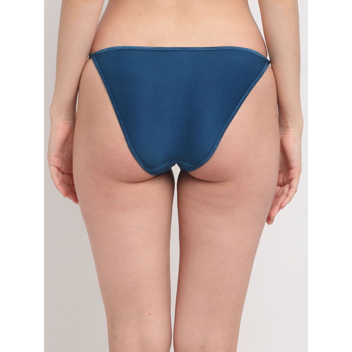 Buy Erotissch Women Blue Self Design Bikini Briefs Online