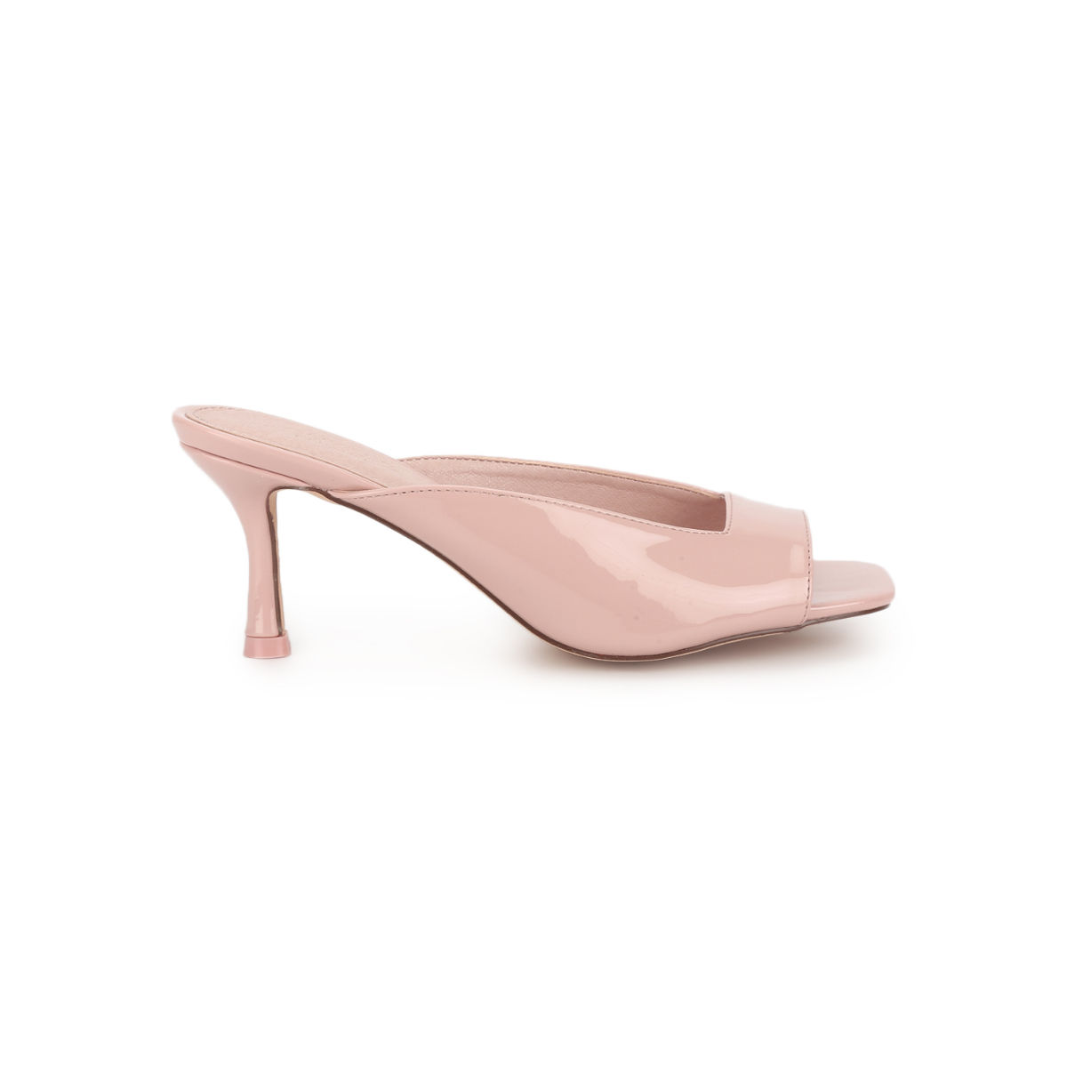 Buy Truffle Collection Nude Patent Pu Slip On Mules Online