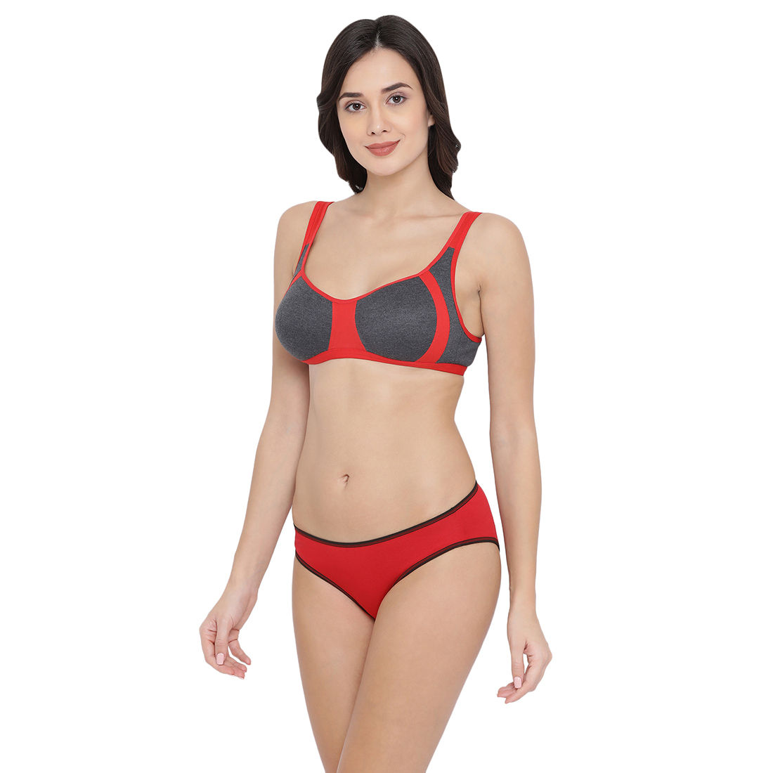 Buy Clovia Cotton Non Padded Non Wired Full Cup Bra Low Waist Bikini