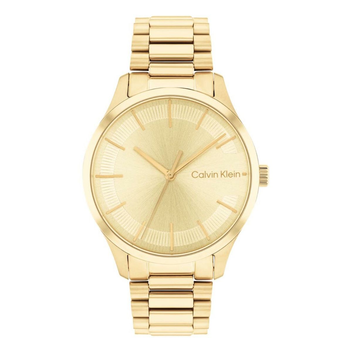 Calvin Klein Iconic Bracelet Quartz Champagne Round Dial Unisex Watch