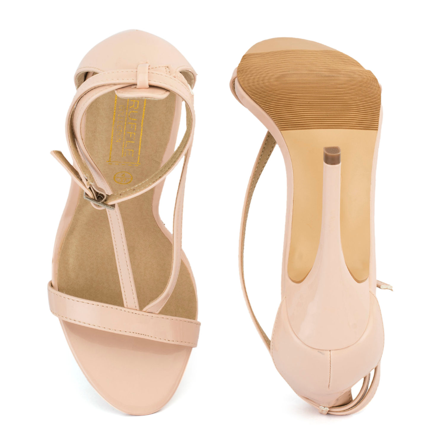 Truffle Collection Nude Cross Over Strap High Heel Sandals Buy Truffle Collection Nude Cross