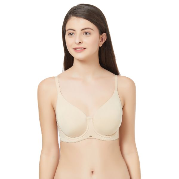 Soie Women S Full Coverage Non Padded Wired Bra Nude C Buy Soie