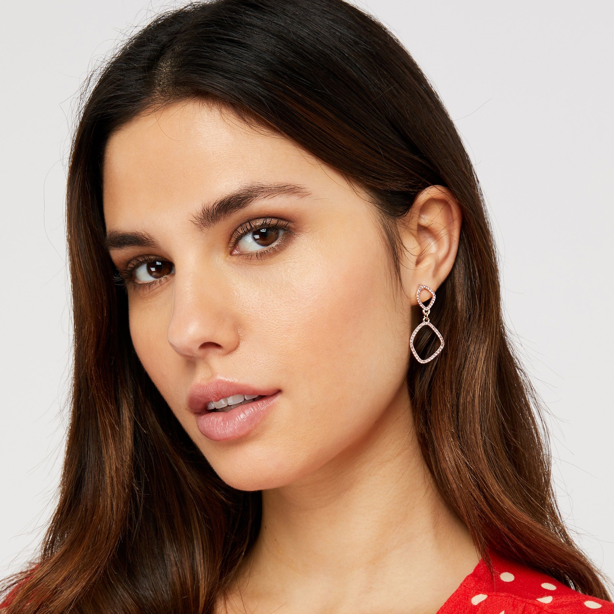 Accessorize London Pave Organic Oval Drop Earrings Buy Accessorize