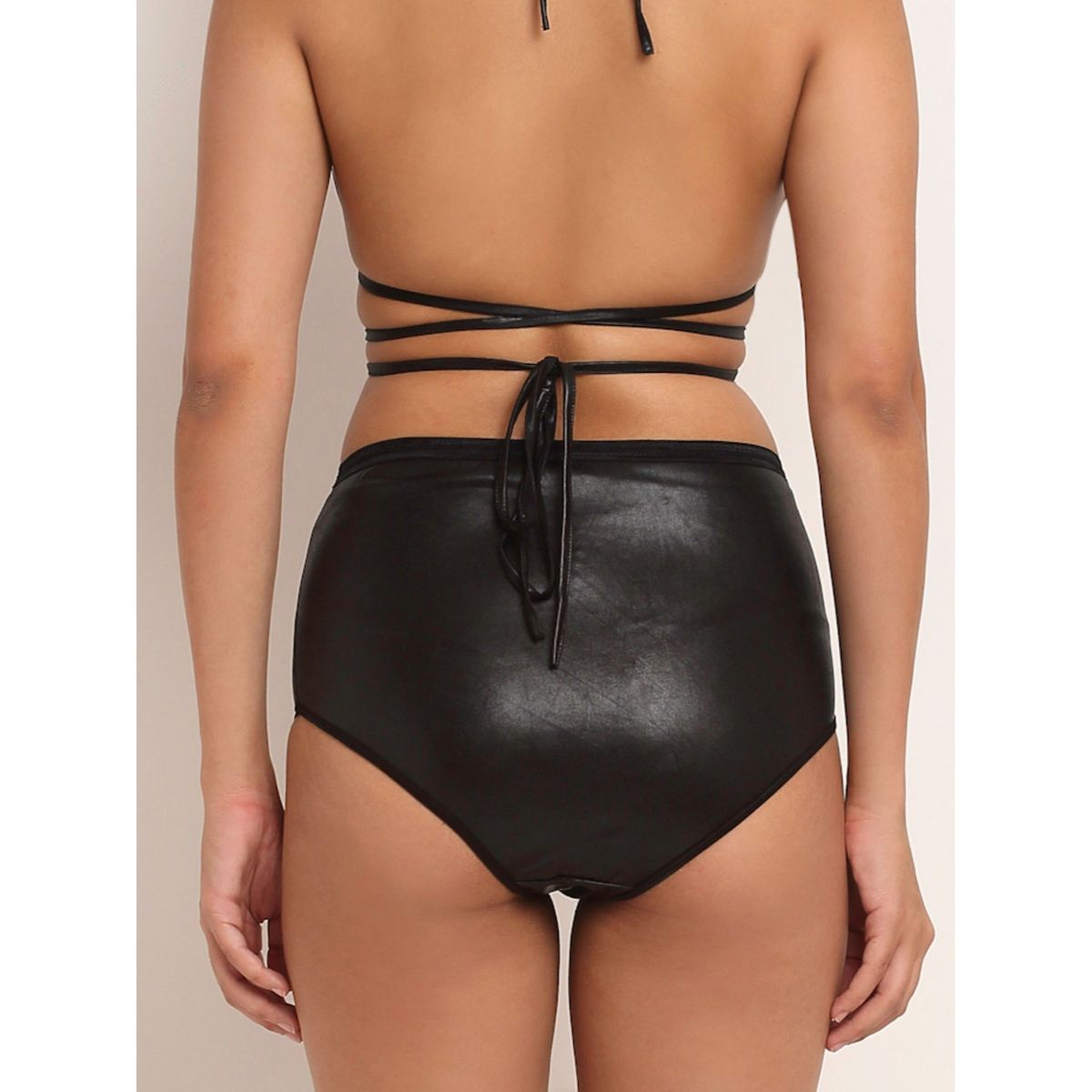 Buy Erotissch Women Black Coloured Solid Swim Bikini Bottoms Online