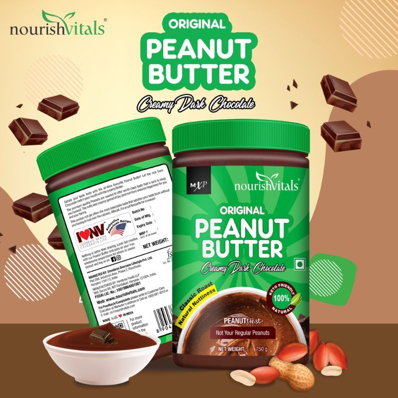 Buy Nourishvitals Original Peanut Butter Creamy Dark Chocolate