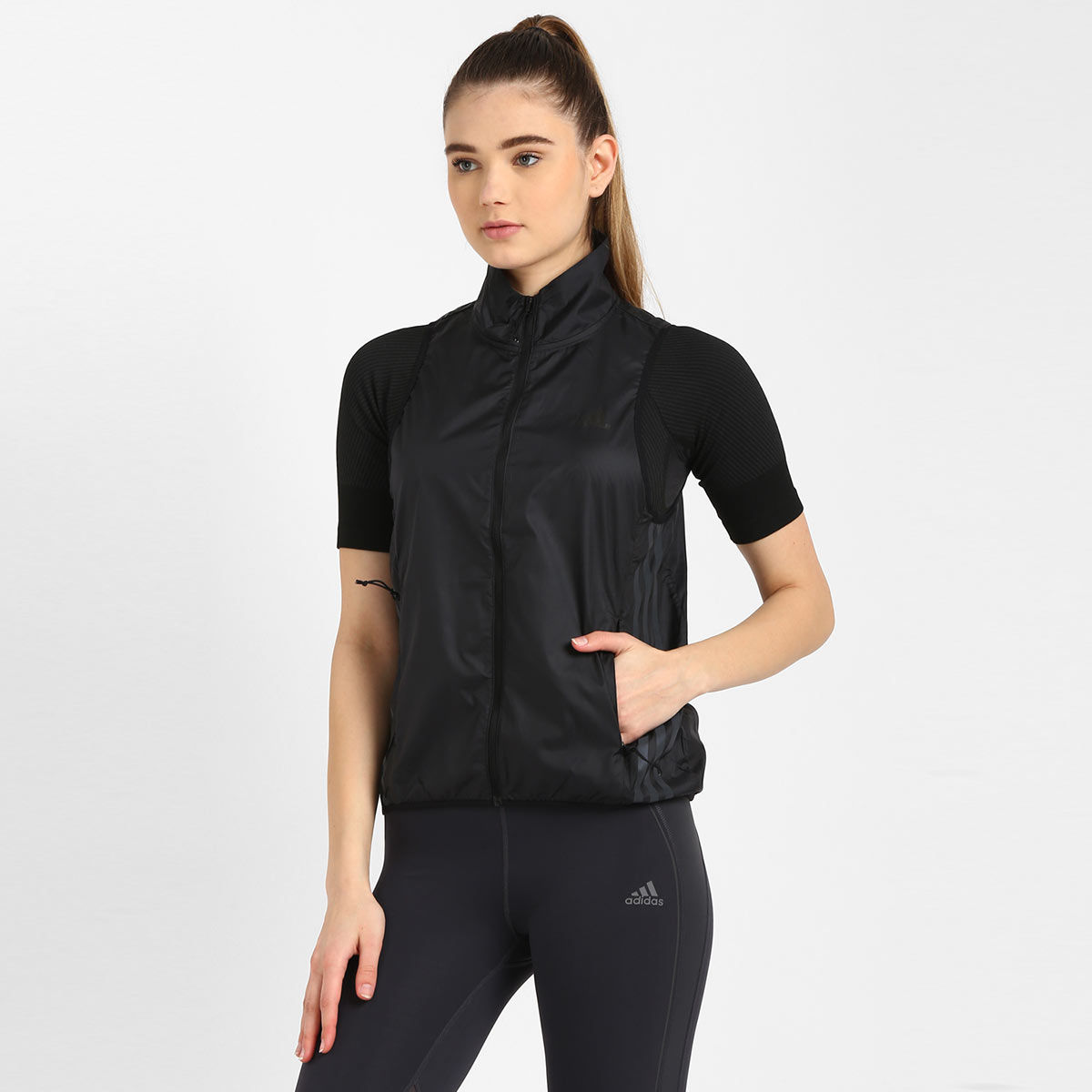 Buy Adidas RI 3S VEST Black Running Jacket XXS Online