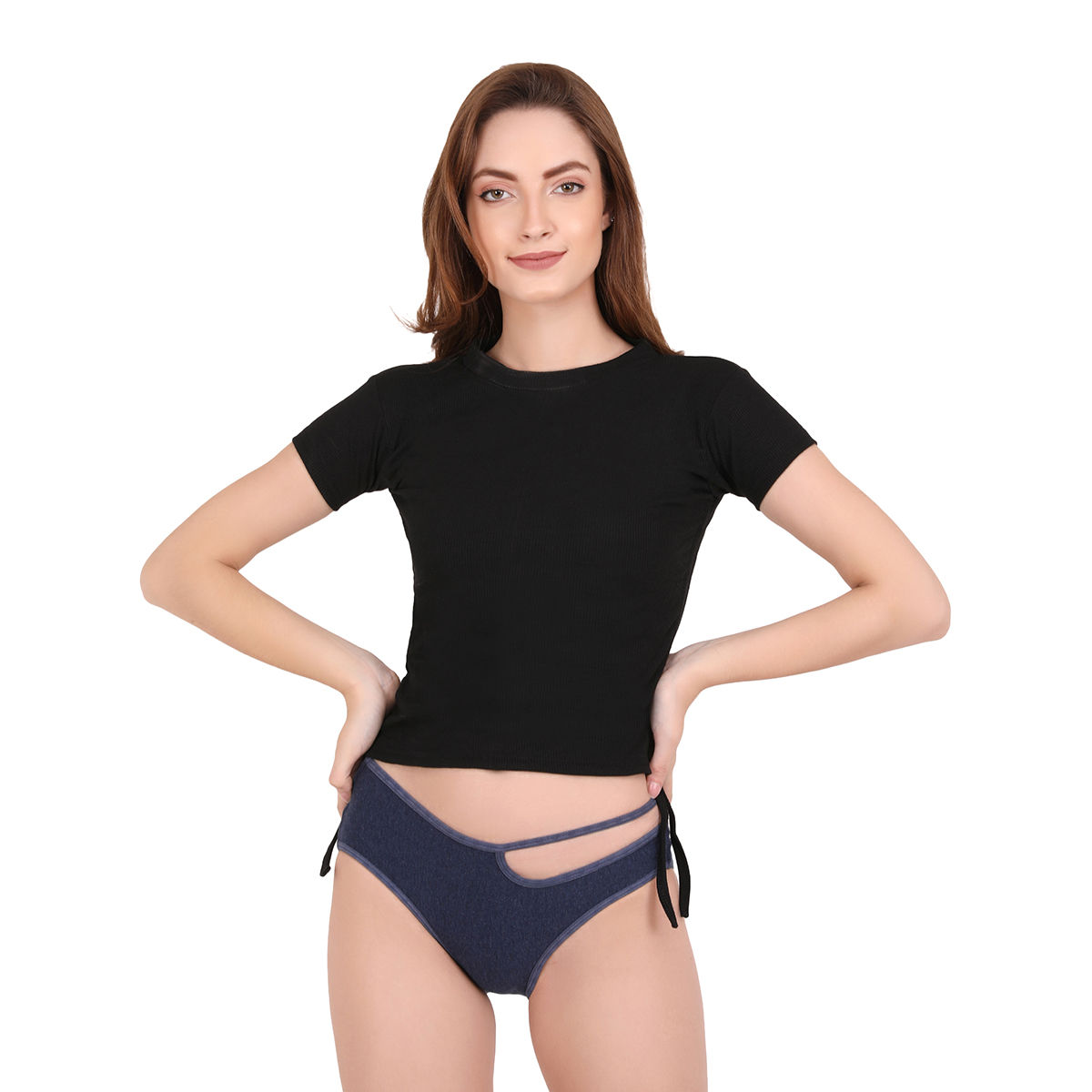 Curwish Beautiful Basics Blue Melange Bikini Panty Buy Curwish