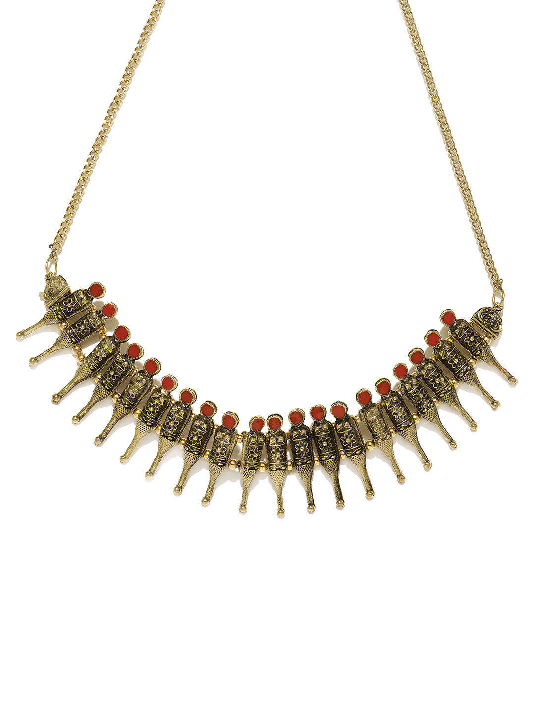 Fida Gold Spike Necklace Buy Fida Gold Spike Necklace Online At Best