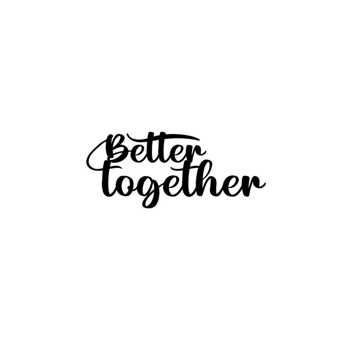 ECraftIndia Better Together Black Wood Wall Art Cutout Ready To Hang