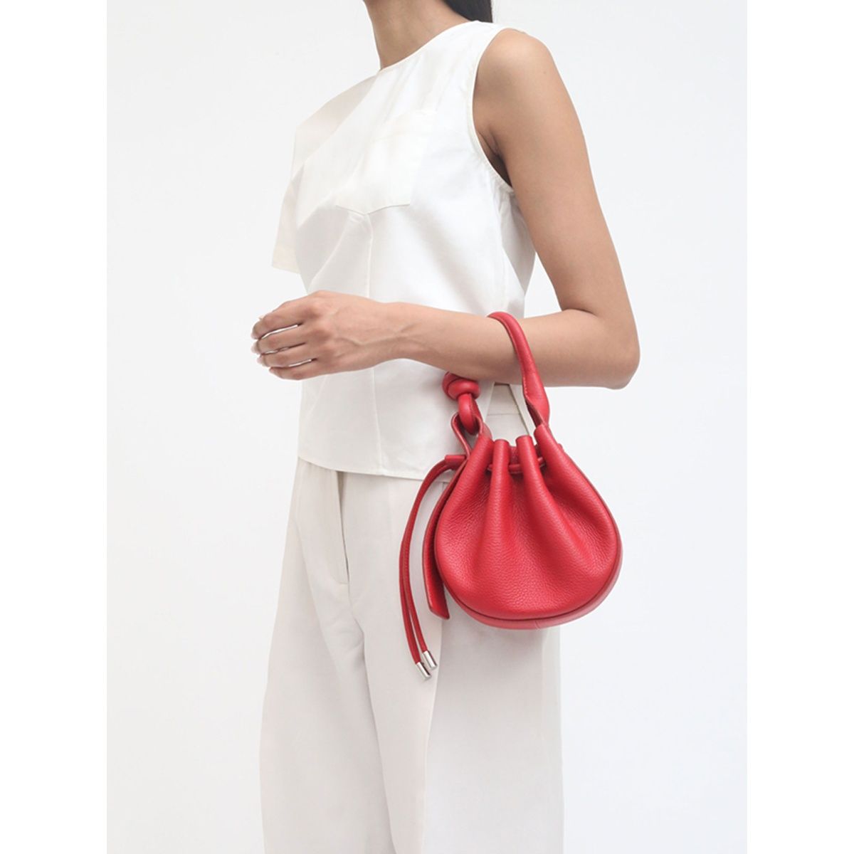 Buy Behno New York Red Ina Mini Pebble Crossbody Bag Online