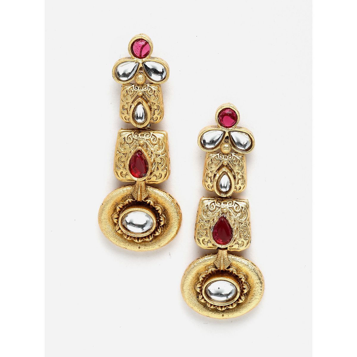 Buy Panash Gold Plated Stone Studded Jewellery Set Online