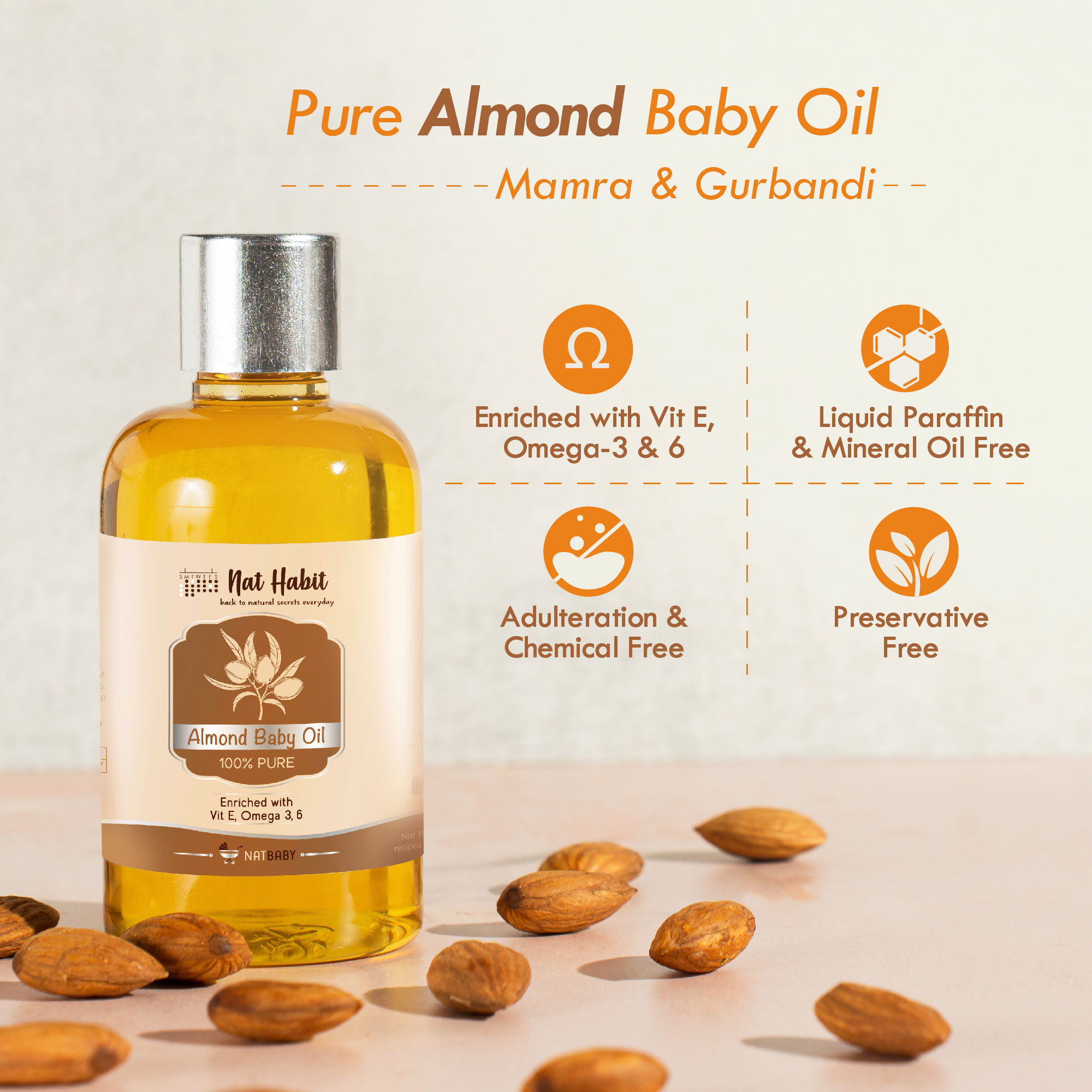 Nat Habit Pure Almond Baby Oil Buy Nat Habit Pure Almond Baby Oil