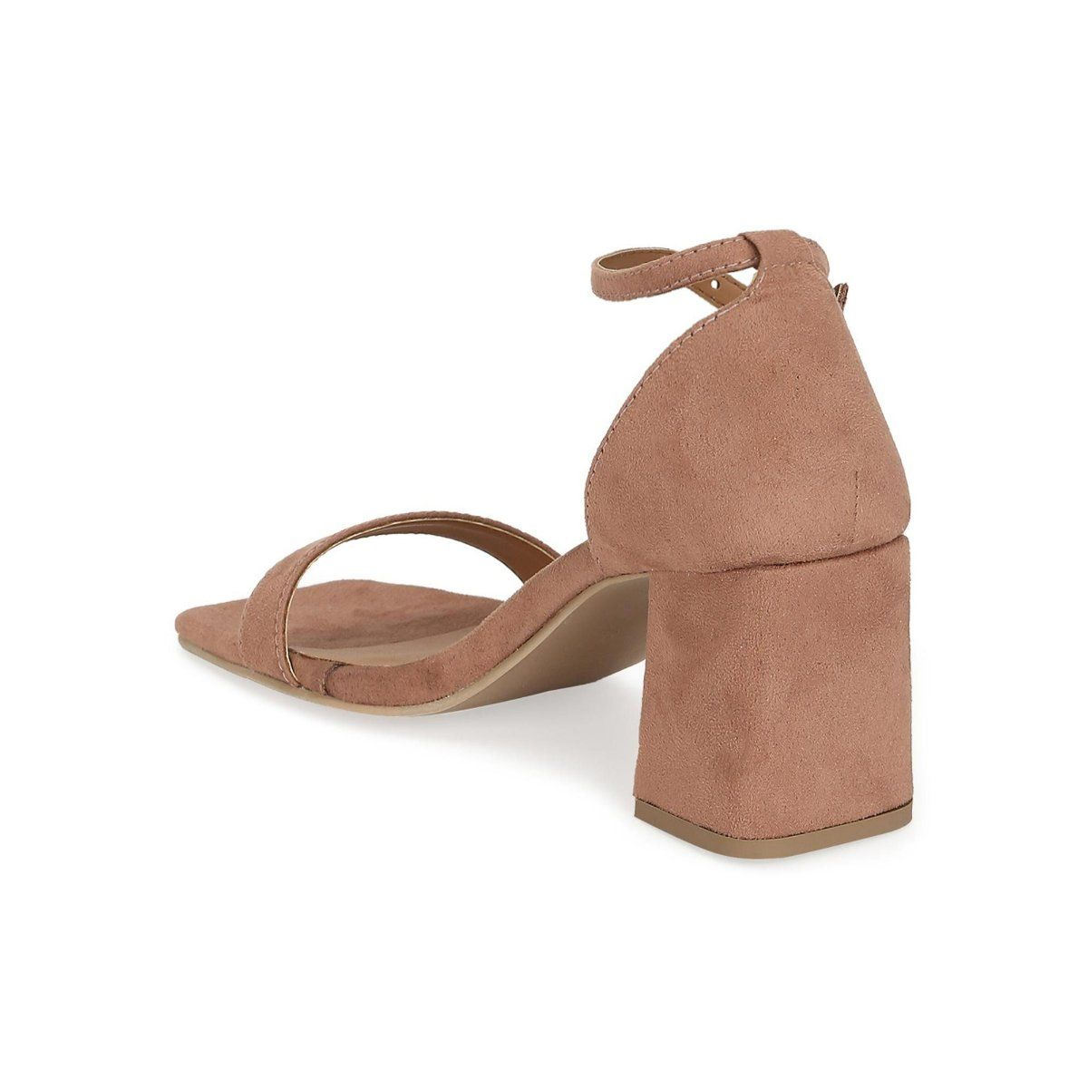 Truffle Collection Nude Suede Block Heel Sandals Buy Truffle