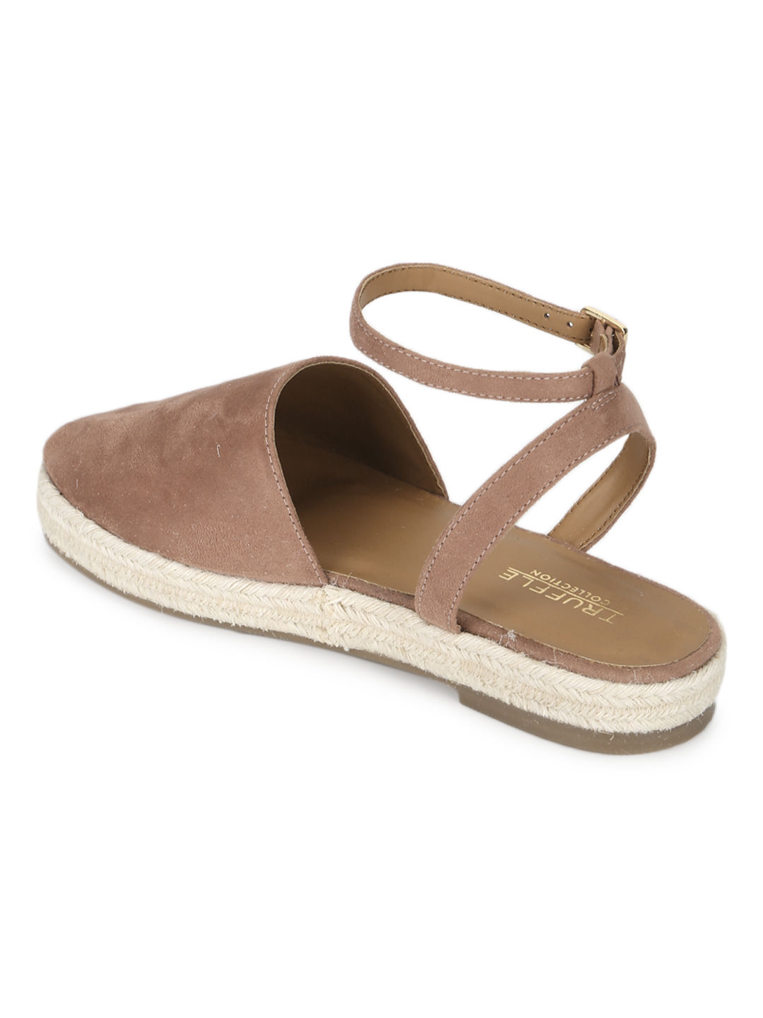 Buy Truffle Collection Nude Micro Flat Espadrille Sandals Online