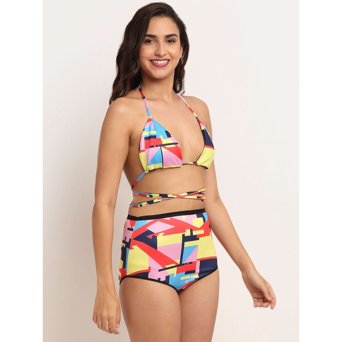 Buy Erotissch Woman Multicolour Printed Swim Bikini Set Online