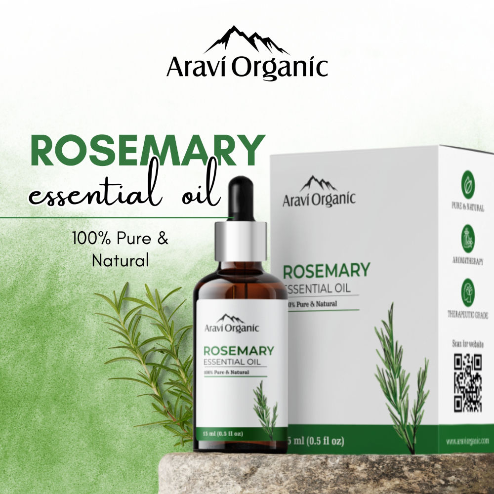 Aravi Organic Rosemary Essential Oil For Hair Growth Hair Nourish