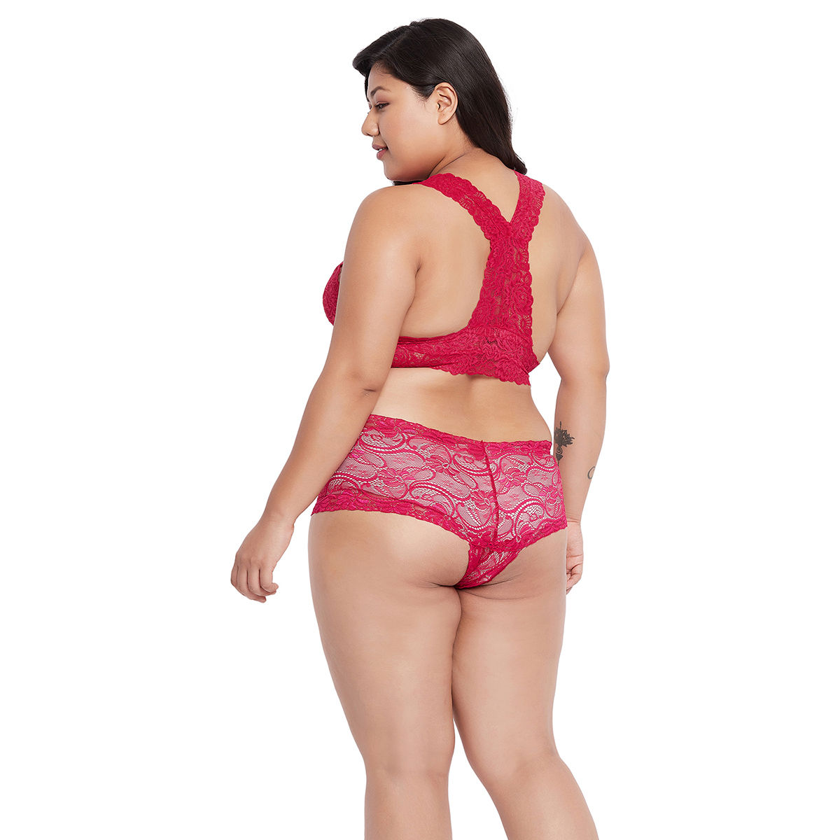 Buy Secrets By Zerokaata Plus Size Women Lace Lingerie Set Online