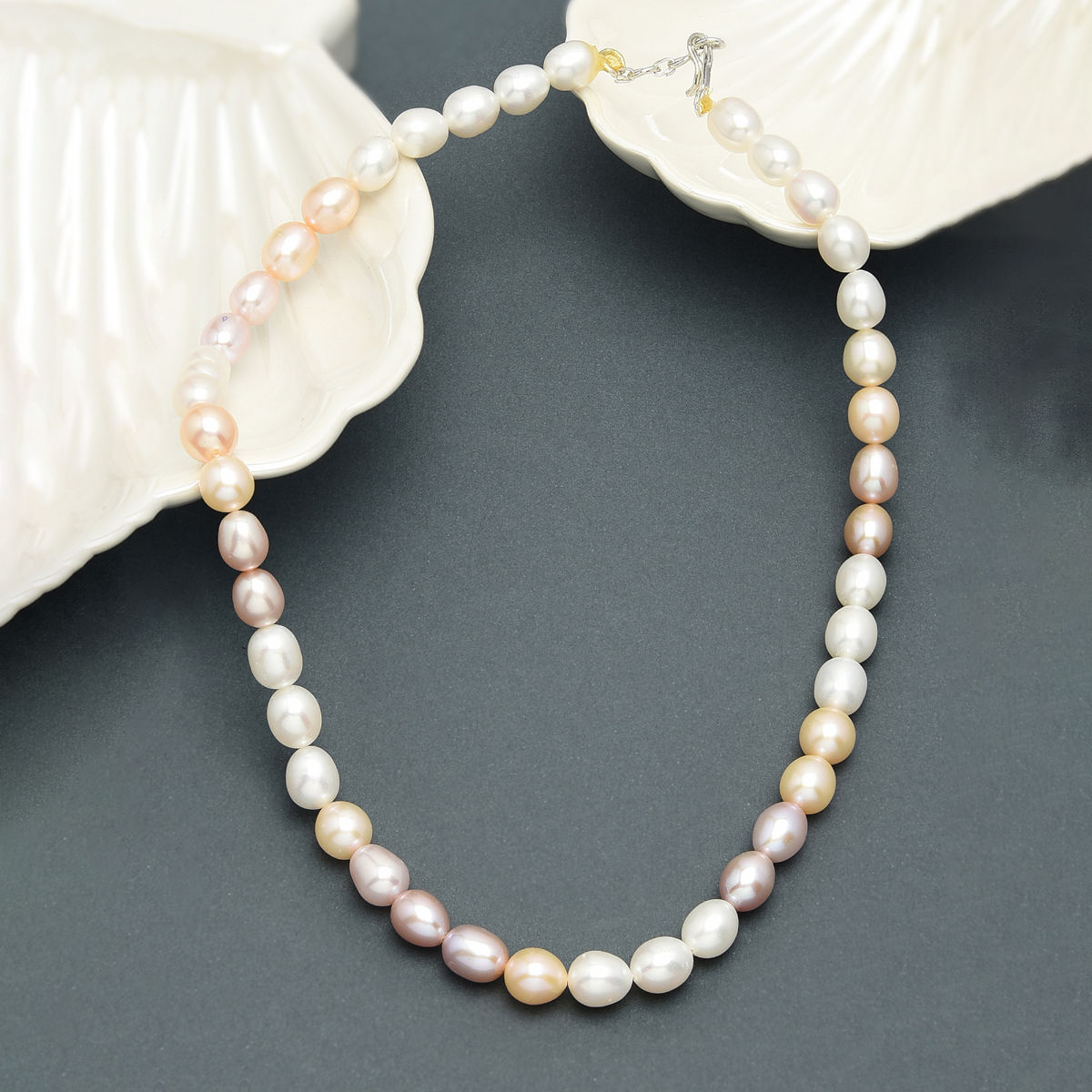 Buy Zaveri Pearls Fresh Water Rice Pearls Aaa Quality Necklace