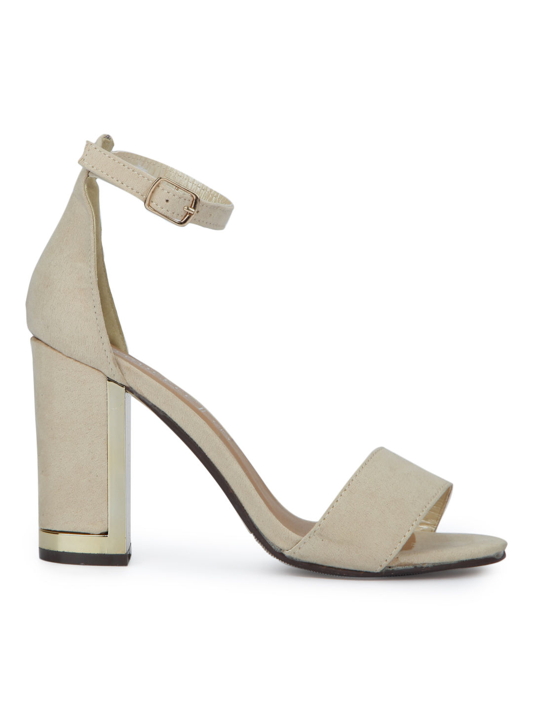 Buy Truffle Collection Nude Micro Double Colored Perspex Block Heels Online