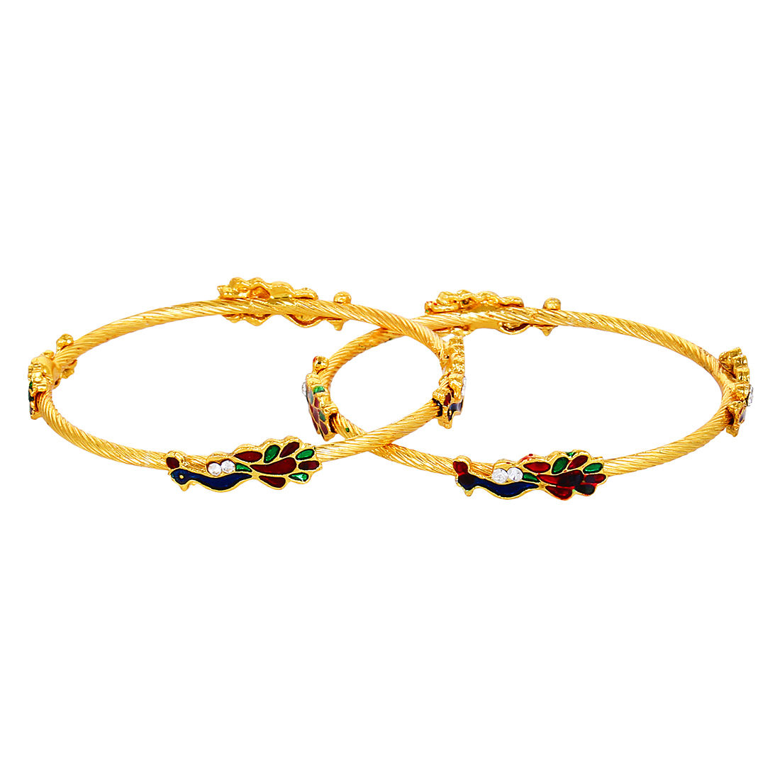 Youbella Traditional Jewellery Gold Plated Pearl Bracelets Bangles