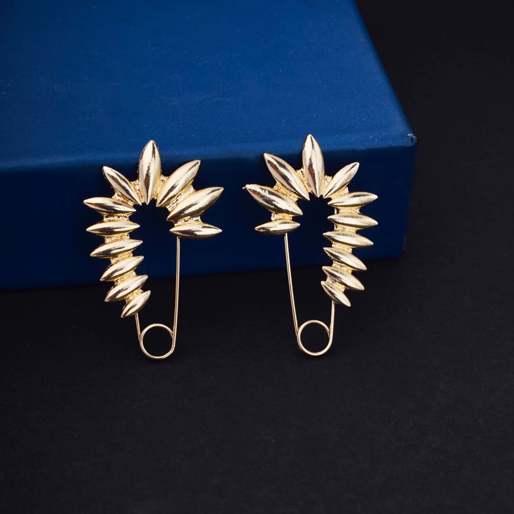 Ferosh Evie Pin It Up Golden Statement Earrings Buy Ferosh Evie Pin It