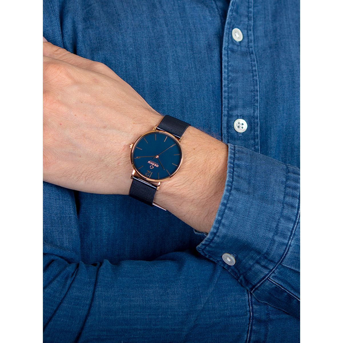 Obaku MARK OCEAN P197GLVLML Analog Blue Dial Pair Watch Buy Obaku MARK