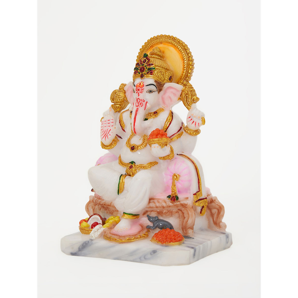 Decortwist Lord Ganesha Ganpati Vinayak Idol In Marble Dust