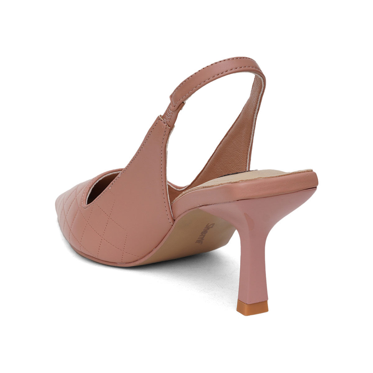 Buy Sherrif Shoes Womens Nude Color Slip On Heels Online