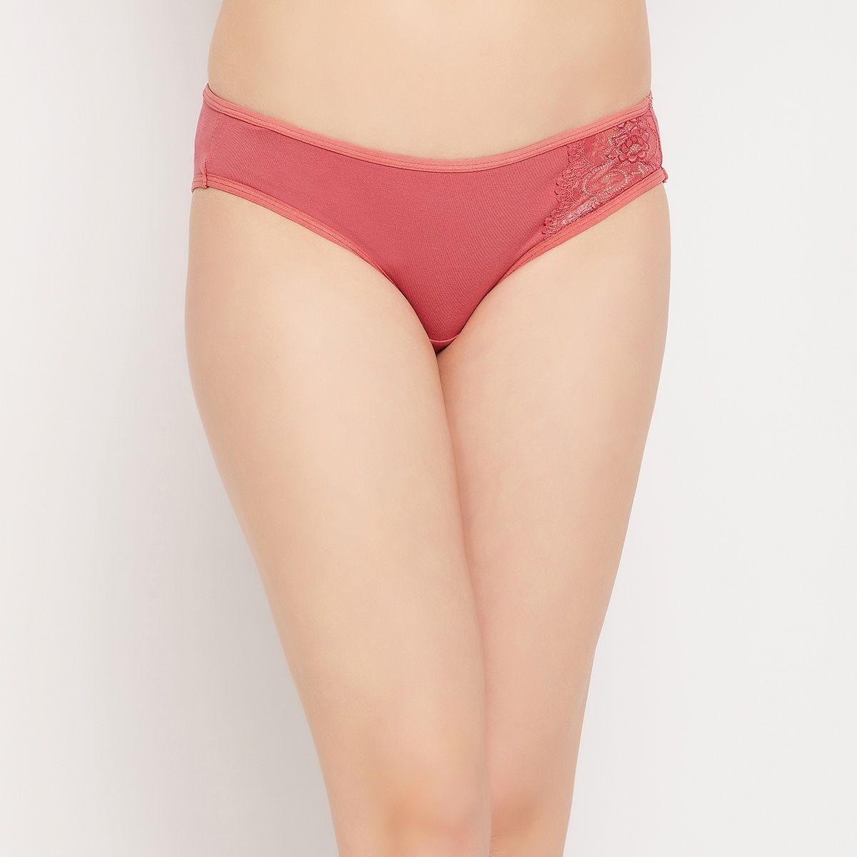 Buy Clovia Cotton Spandex Low Waist Outer Elastic Bikini Panty Online