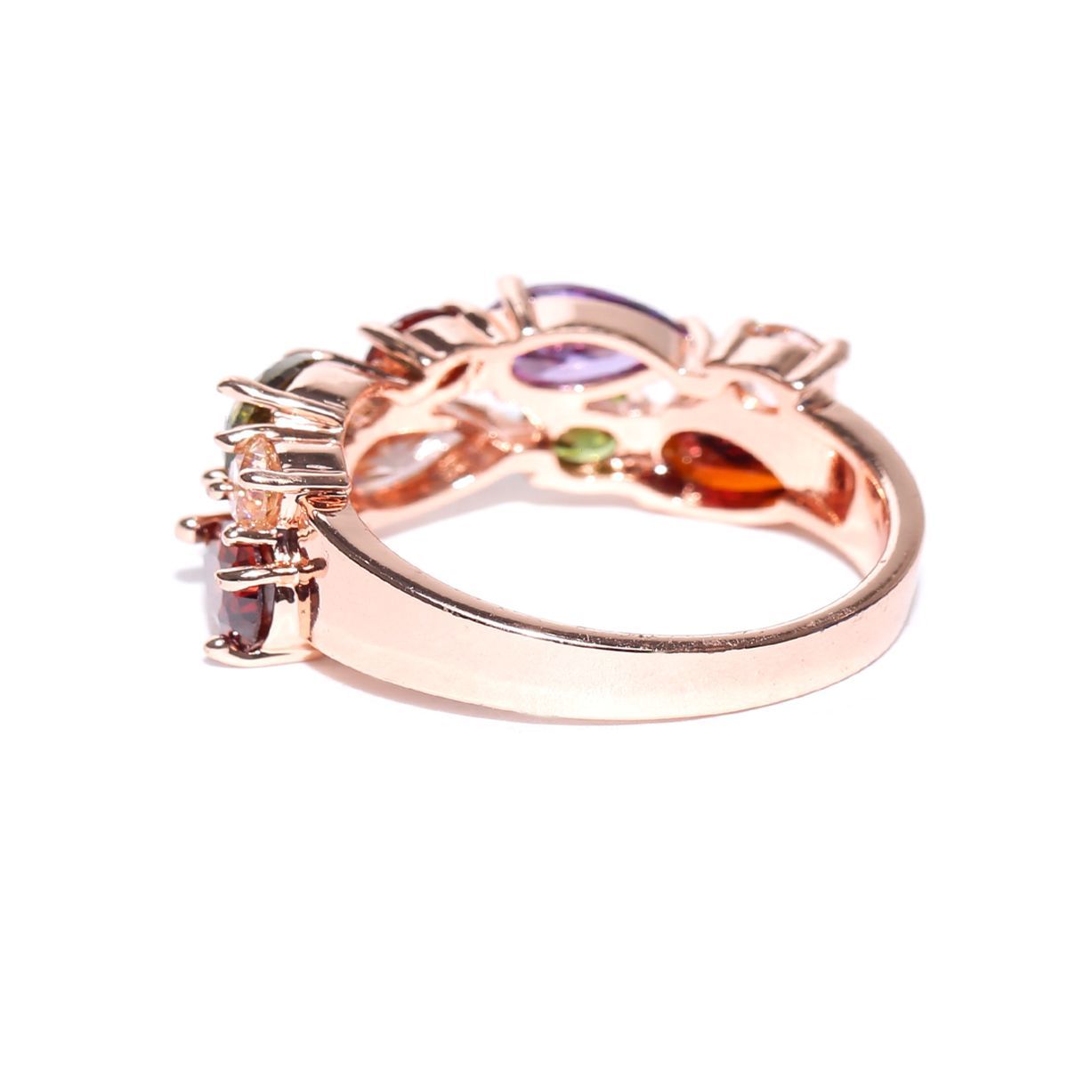 Fabula Jewellery Gold Plated Multicolour Cubic Zirconia Engagement