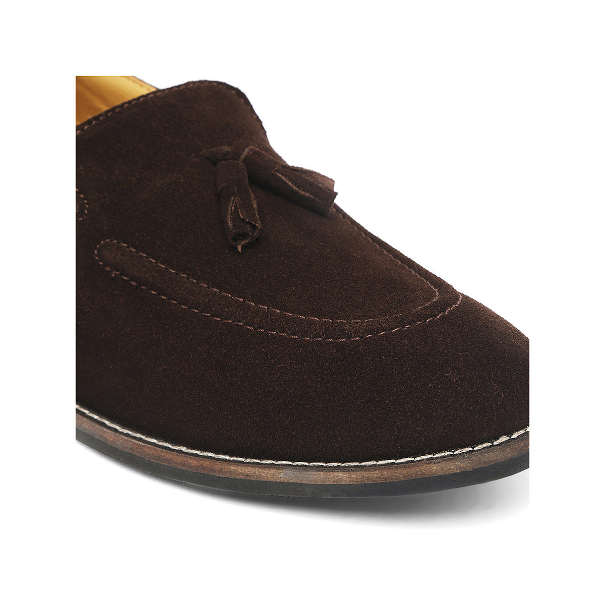 Louis Stitch Solid Brown Italian Suede Leather Mocassins Uk Buy