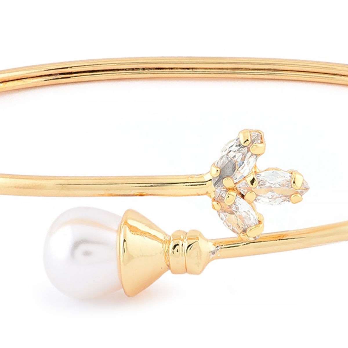 Buy Zaveri Pearls Combo Of Gold Tone Contemporary Bangle Style Kada