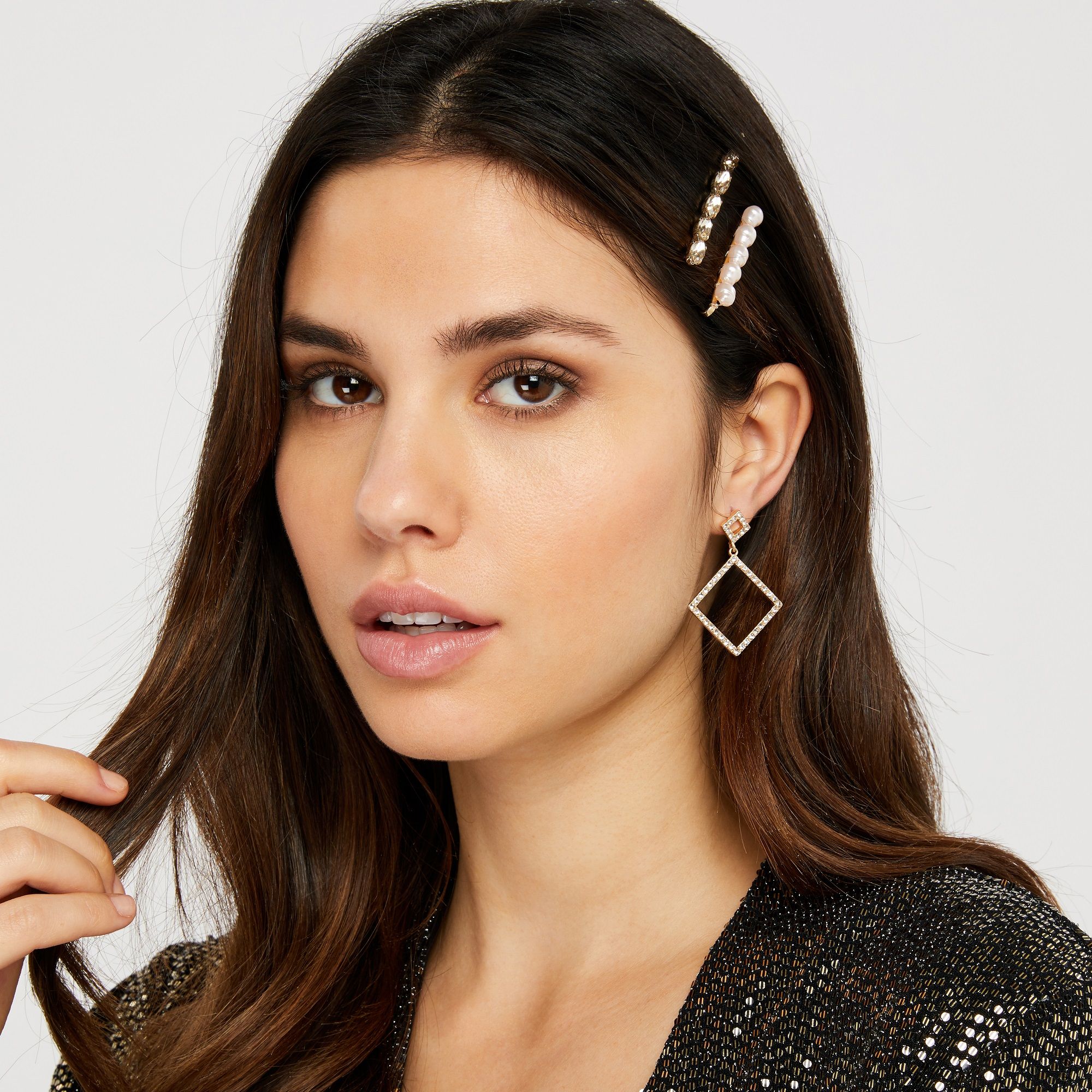 Accessorize London Square Pave Doorknocker Earrings Buy Accessorize