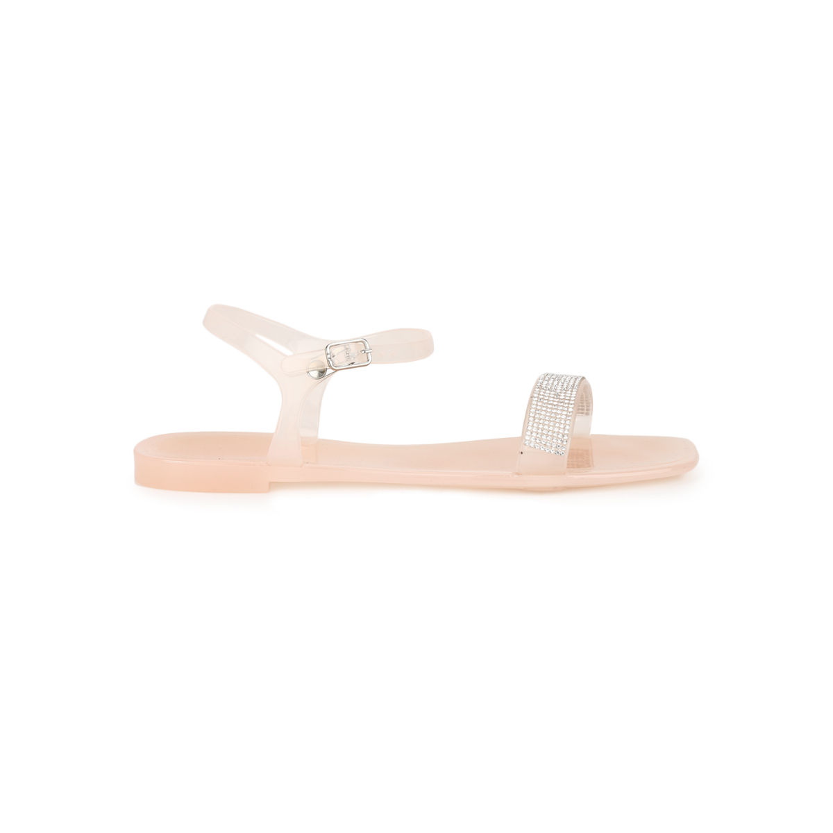 Truffle Collection Nude Pvc Diamante Strap Sandals Buy Truffle