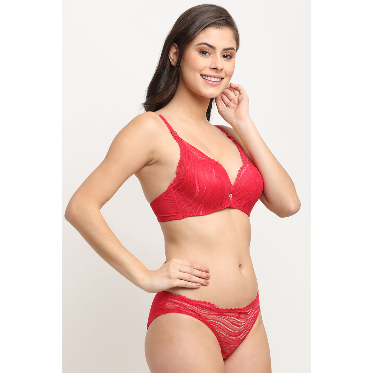 Makclan Sexy Lace Contour Lingerie Red Set Of Buy Makclan Sexy