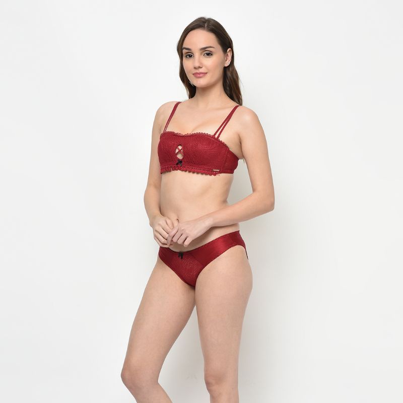 Da Intimo Multiway Push Up Lingerie Set Maroon Buy Da Intimo