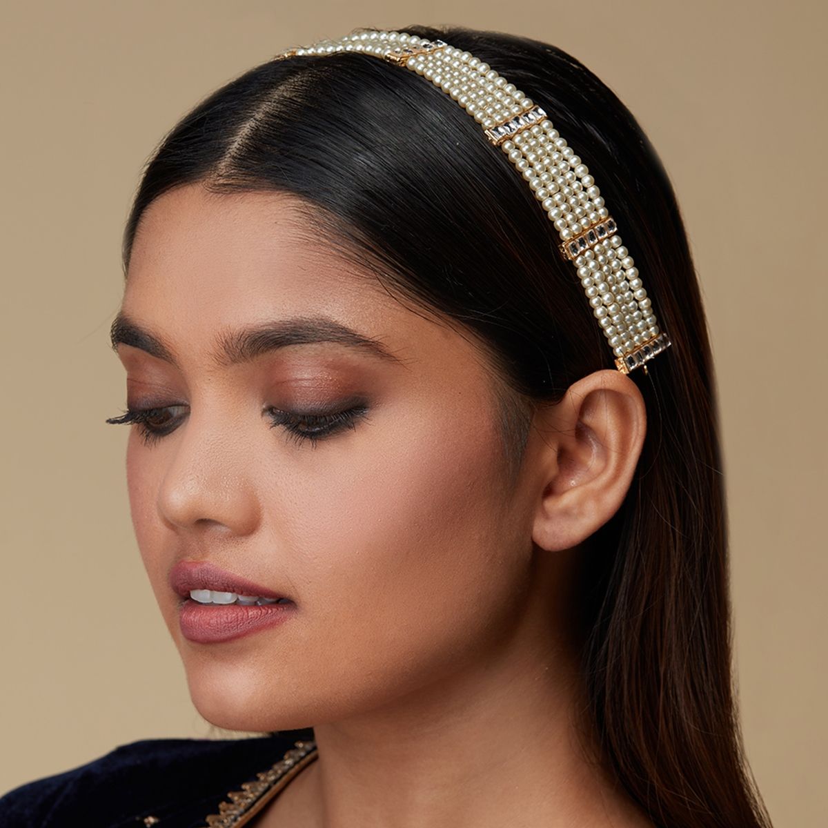 Buy Azai By Nykaa Fashion Traditional Off White And Gold Pearl