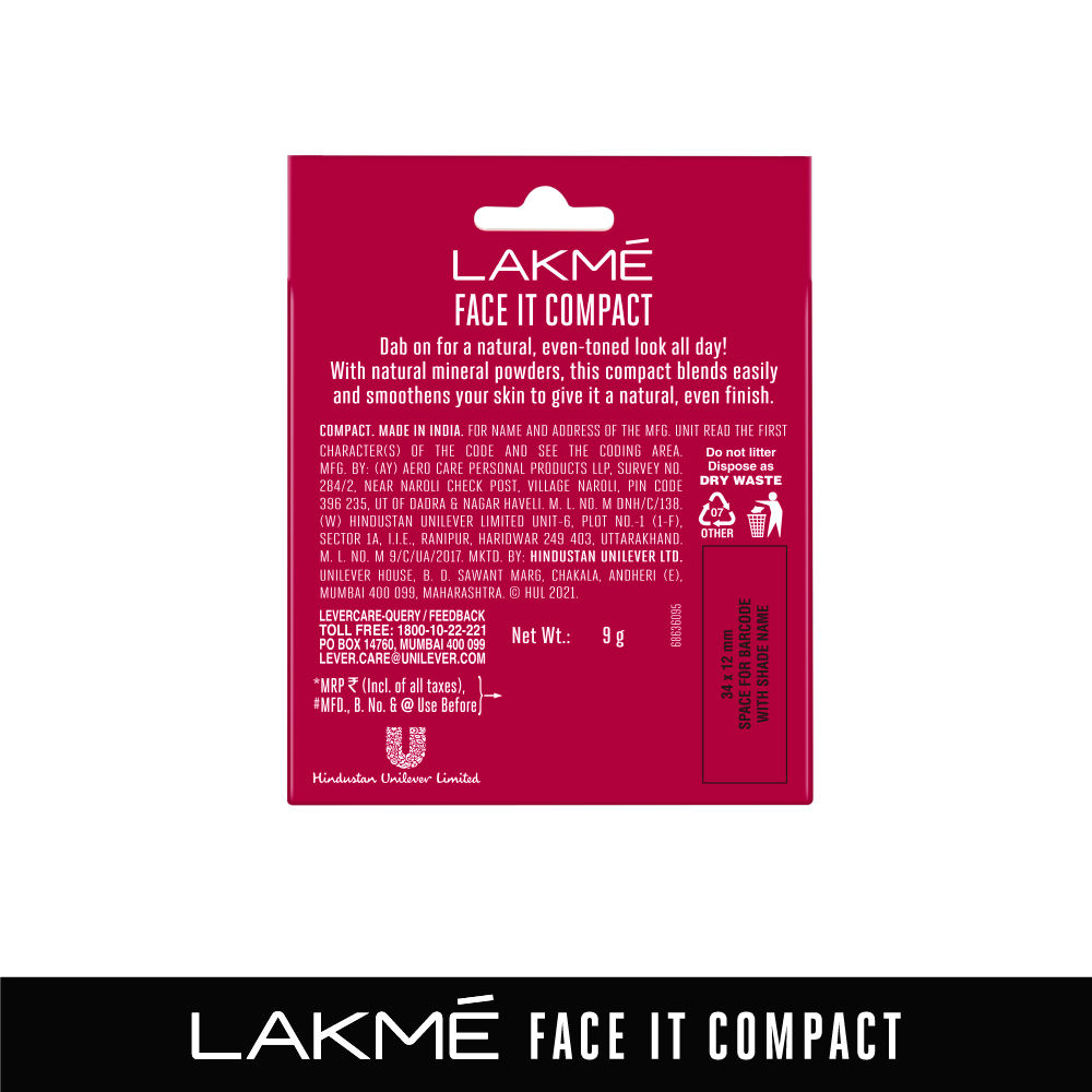 Lakme Face It Compact Natural Shell Buy Lakme Face It Compact