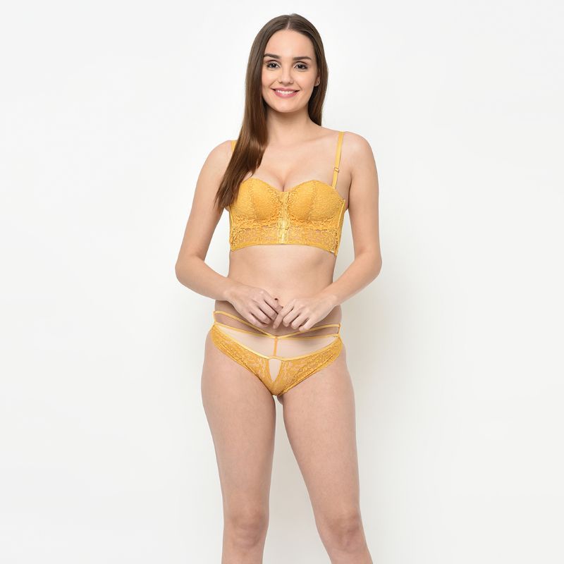 Da Intimo Multiway Lacy Push Up Lingerie Set Yellow A Buy Da