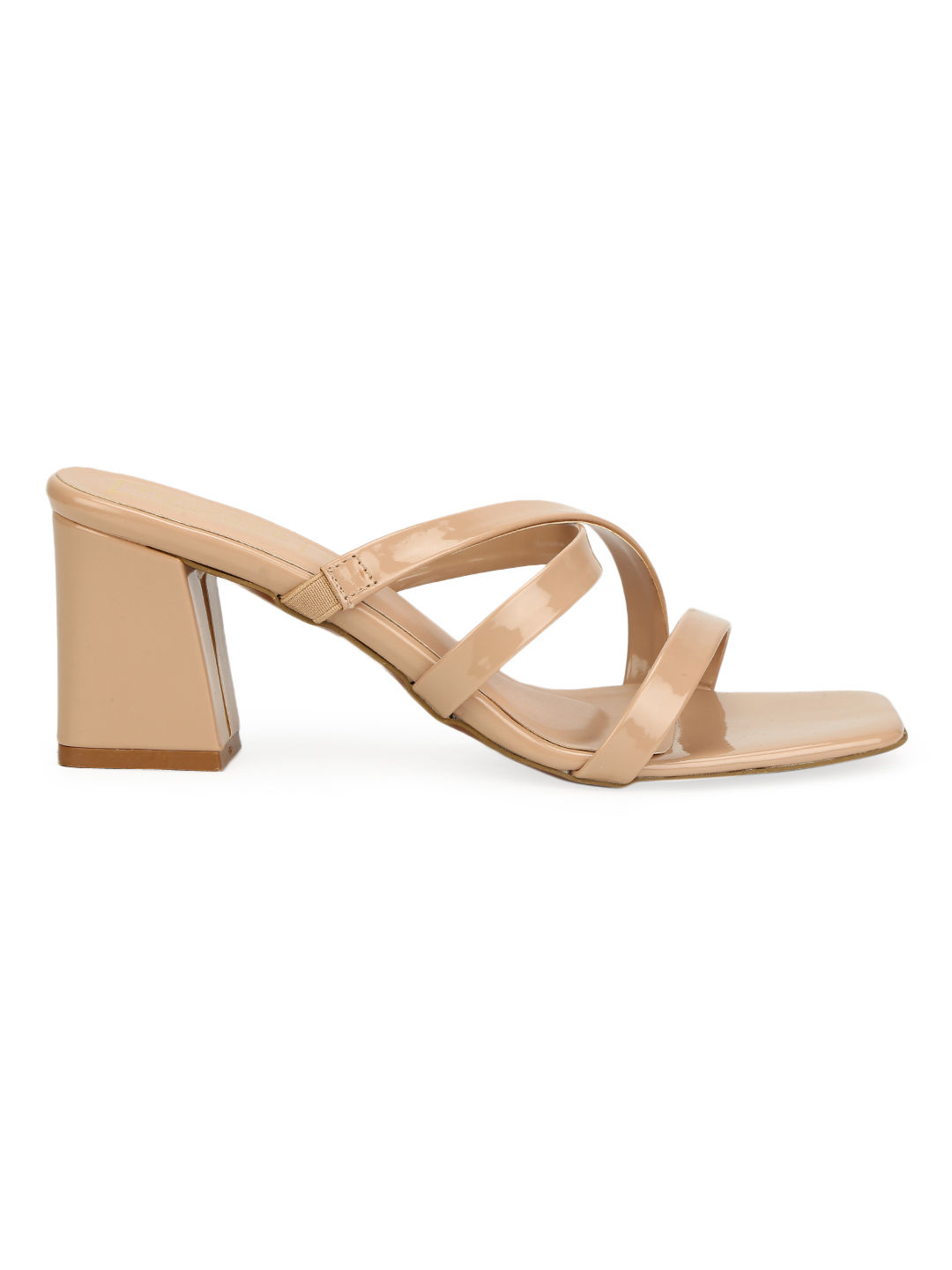 Truffle Collection Nude Patent Strappy Mules Buy Truffle Collection