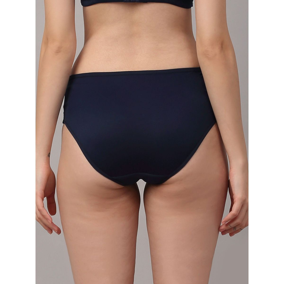 Erotissch Women Navy Blue Self Design Bikini Briefs Buy Erotissch