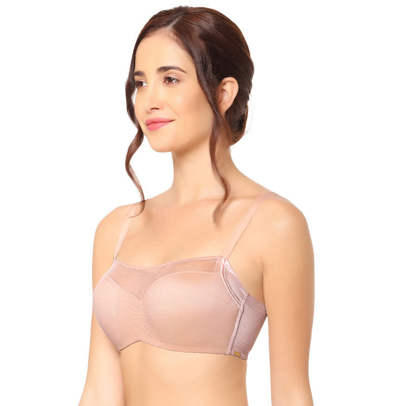 Wacoal Nylon Padded Underwired Solid Plain Bra IB5246 Nude Buy