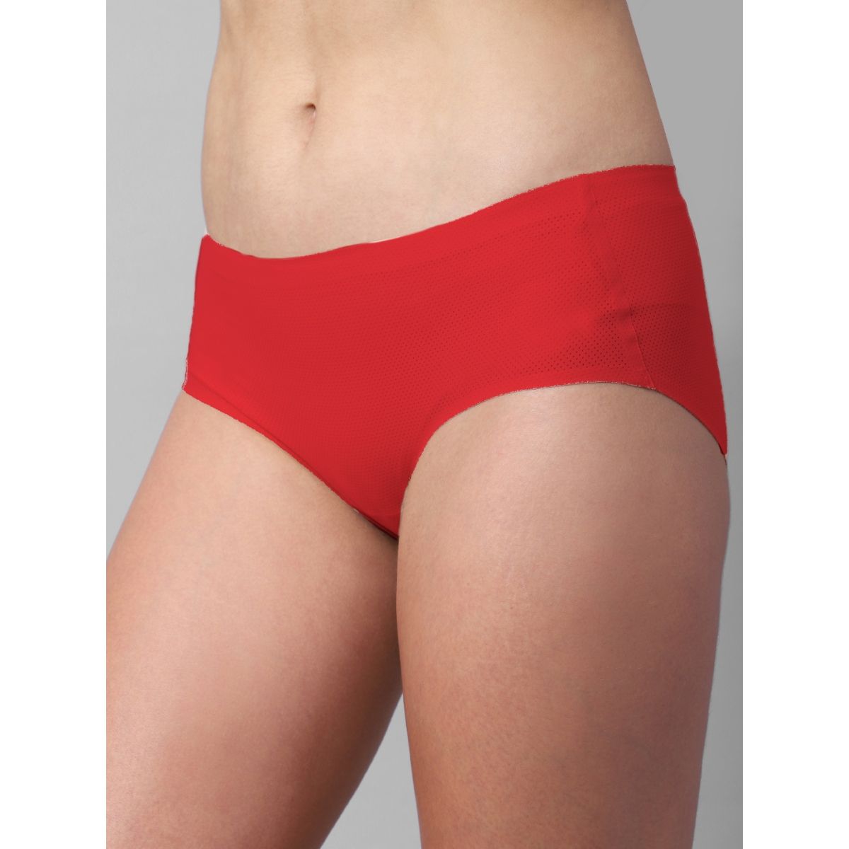 Buy Erotissch Women Red Solid Seamless Bikini Panty Brief Online