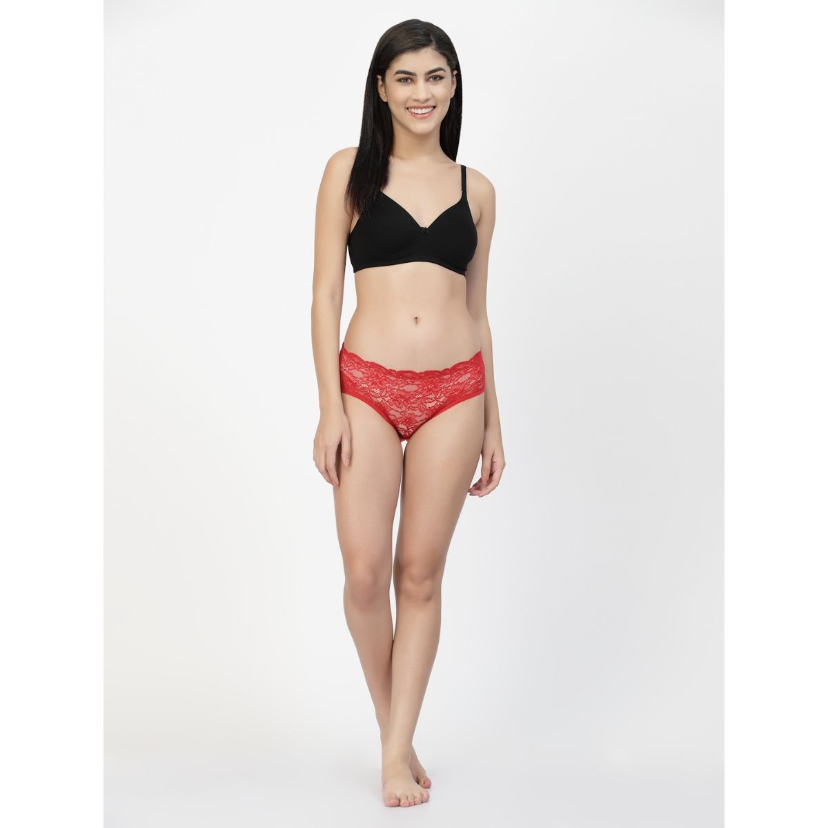 Buy Erotissch Women Red Lace Bikini Panty Briefs Online